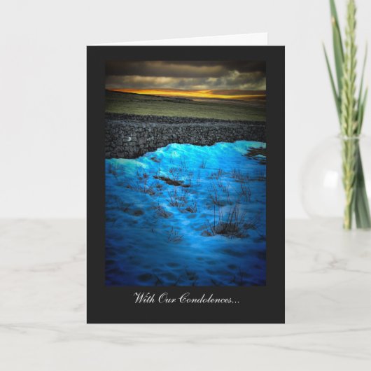 荒野の太陽と雪 – 私たちの哀悼の意 カード (正面)