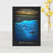 荒野の太陽と雪 – 私たちの哀悼の意 カード (黄色い花)