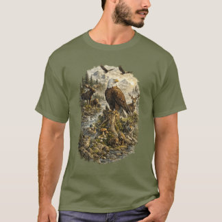 荒野の守護者 - ビンテージ バルドイーグル Na Tシャツ
