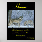 荒野の平野に響く名誉威厳のある ポスター (正面)