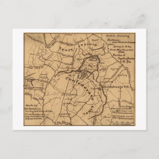 荒野の戦い – 南北戦争パノラマ2 ポストカード (正面)