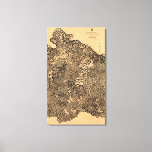 荒野の戦い – 南北戦争パノラマ キャンバスプリント (正面)