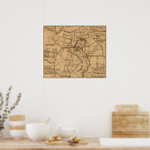 荒野の戦い – 南北戦争パノラマ ポスター (キッチン)