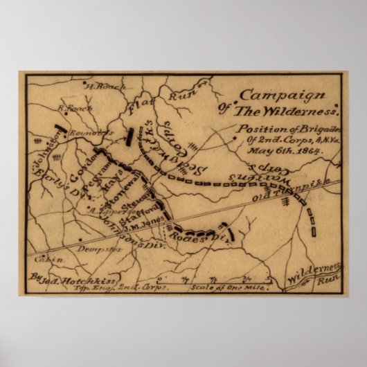 荒野の戦い – 南北戦争パノラマ ポスター (正面)