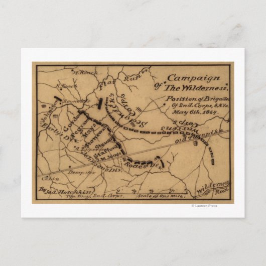 荒野の戦い – 南北戦争パノラマ ポストカード (正面)