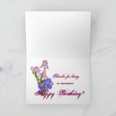 荒野の日没の誕生日 カード (内部)