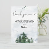 荒野の書道赤ちゃんシャワーサンキューカード 招待状 (スタンド正面)