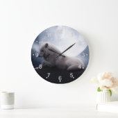 荒野の王オオカミ ラージ壁時計 (ホーム)