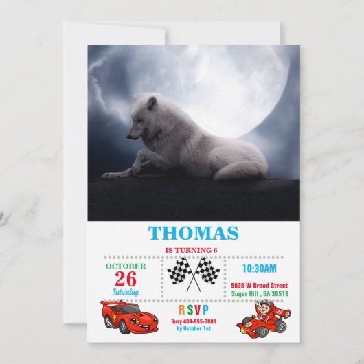 『荒野の王狼』 招待状 (正面)