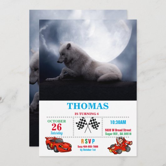 『荒野の王狼』 招待状 (正面/裏面)