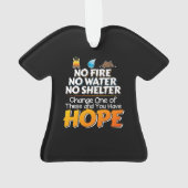 荒野の生存ルール – 常に希望を持つ オーナメント (裏面)