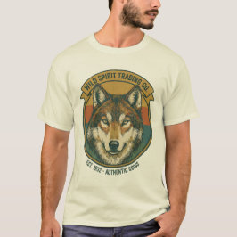 荒野の精神 ウルフ ビンテージバッジ Tシャツ
