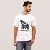 荒野の精神 クマのシルエット | 田舎の森 Tシャツ (正面フル)