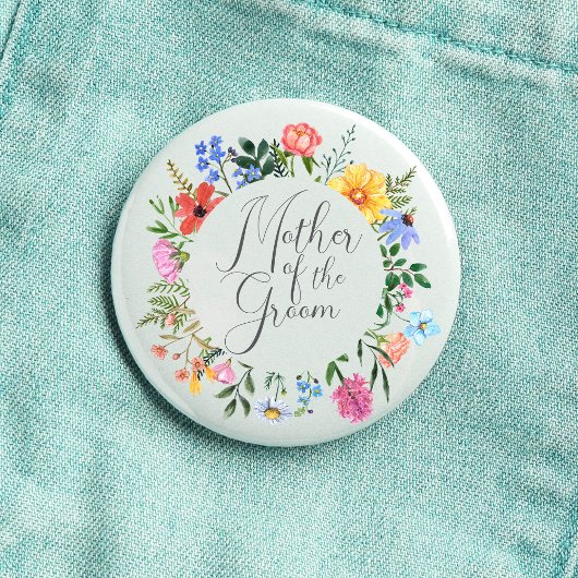 荒野の花　新婦の母 スクリプト ウェディング 缶バッジ