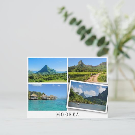 荒野の風景は緩やかなイメージとコラージュ ポストカード (スタンド正面)