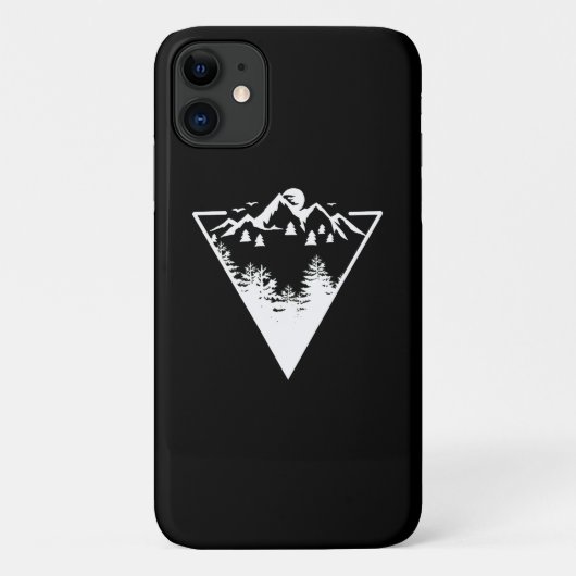 荒野の風景を持つ三角形のフレームアートワーク Case-Mate iPhoneケース (裏面)