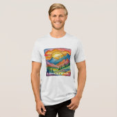 荒野は必要 公共の土地を守ろう トライブレンドTシャツ (正面全面)