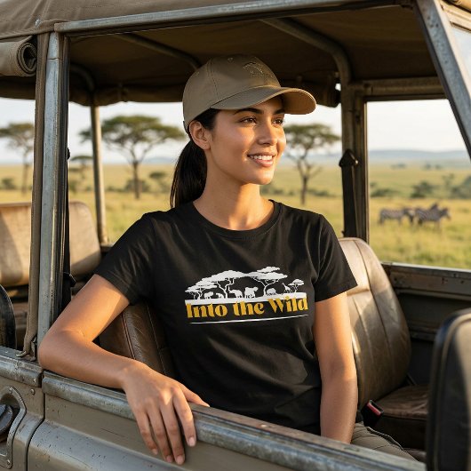 荒野へ冒険サファリ旅行Tシャツ Tシャツ