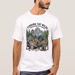 荒野を守るナチュラルメンズTシャツ Tシャツ