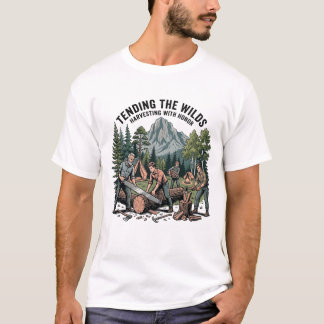 荒野を守るナチュラルメンズTシャツ Tシャツ