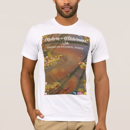 荒野を探検しよう!アメリカへ Tシャツ (正面)