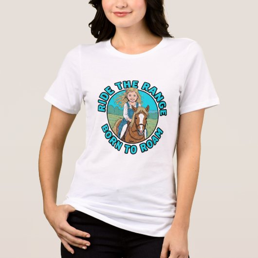 荒野を駆けるカウガール トライブレンドＴシャツ (正面)