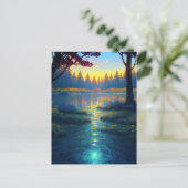 荒野を魅了する湿原の森 ポストカード (スタンド正面)