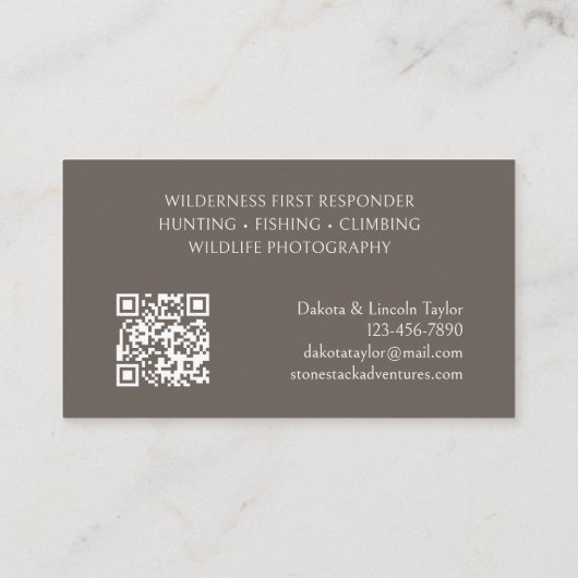 荒野アドベンチャーガイド 名刺 (裏面)