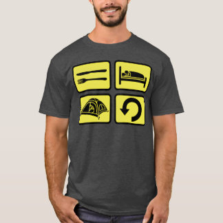荒野キャンプ日常リピート少年 Tシャツ