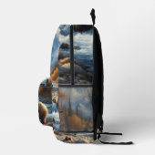 荒野グリズリーベアーワイルドライフ/自然 プリントバックパック (右)