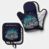 荒野スピリットベア 鍋つかみ&鍋敷きセット (正面/裏面)