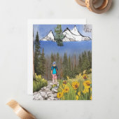 荒野ハイキング ノートカード (正面/裏面インサイチュ)