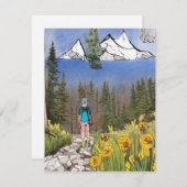 荒野ハイキング ノートカード (正面/裏面)