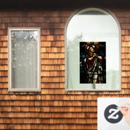 荒野フェイクでステンドグラス祈イエス様が ウィンドウサイン