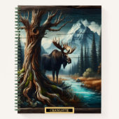 荒野威厳のあるで穏やかな川に流れ込む ノートブック (正面)