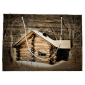 荒野素朴のログキャビン ラージペーパーバッグ (裏面)