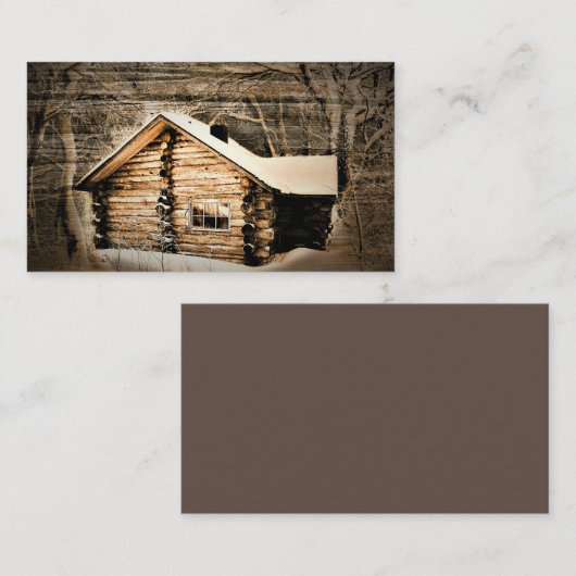 荒野素朴のログキャビン 名刺 (正面/裏面)