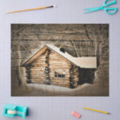 荒野素朴のログキャビン 薄葉紙 (クラフト)