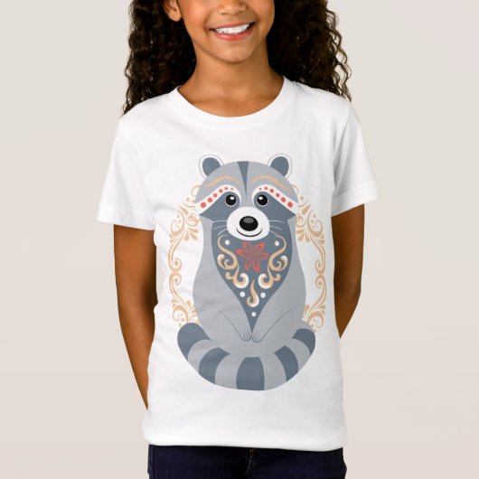 荒野-アライグマに Tシャツ (正面)