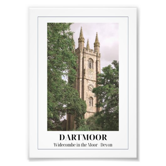 荒野、ダートムア、デボンのウィドゥーコム フォトプリント            (正面)