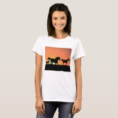 荒馬の夕焼けシルエット Tシャツ (正面フル)