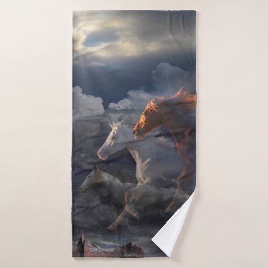 『荒馬の走精霊』 バスタオル (バスタオル)