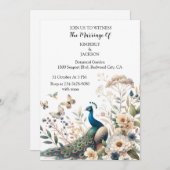 荘厳な孔雀 招待状 (正面/裏面)