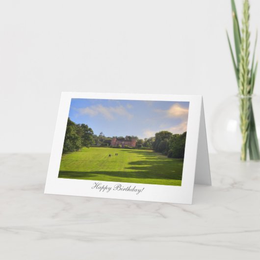 荘厳な家庭のハッピーバースデー カード (正面)