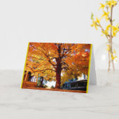 荘厳な木の秋の木色 カード (黄色い花)