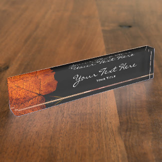 荘厳な葉 デスクネームプレート