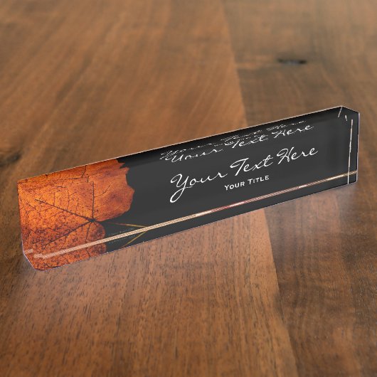 荘厳な葉 デスクネームプレート (側面)