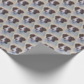 荘厳な金褐色のセッターの組合せ ラッピングペーパー (角)