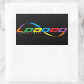 荷を積まれたlongboards 長方形シール (バッグ)