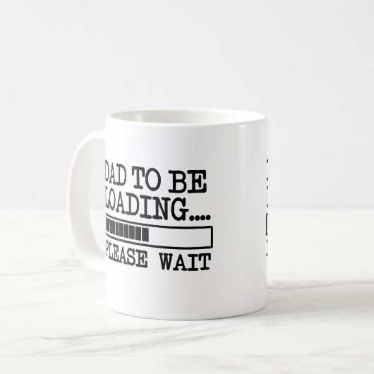荷を積むべきパパはおもしろいなベビーを待っています コーヒーマグカップ (正面左)